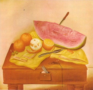 Fernando Botero œuvres - Pastèques et Oranges Fernando Botero